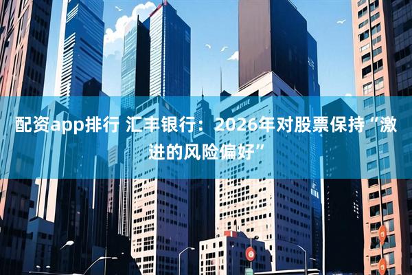 配资app排行 汇丰银行：2026年对股票保持“激进的风险偏好”
